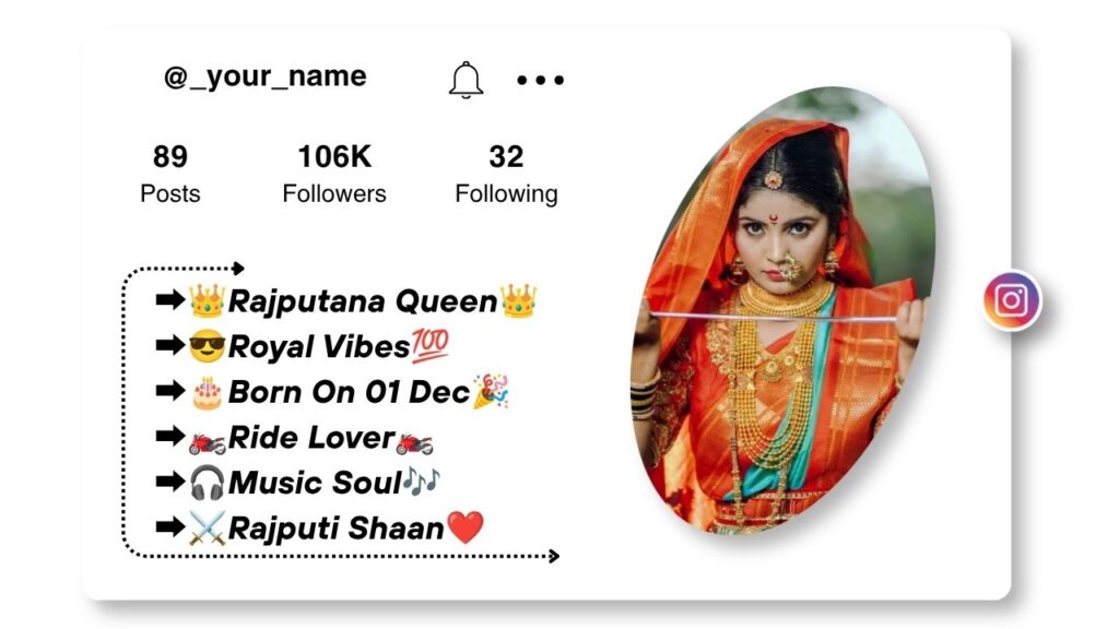 Royal Rajput Baisa Bio for Instagram